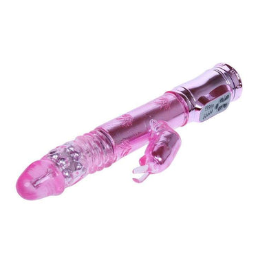 Vibratore doppio stimolazione con 5 funzioni – Ricaricabile USB Rosa